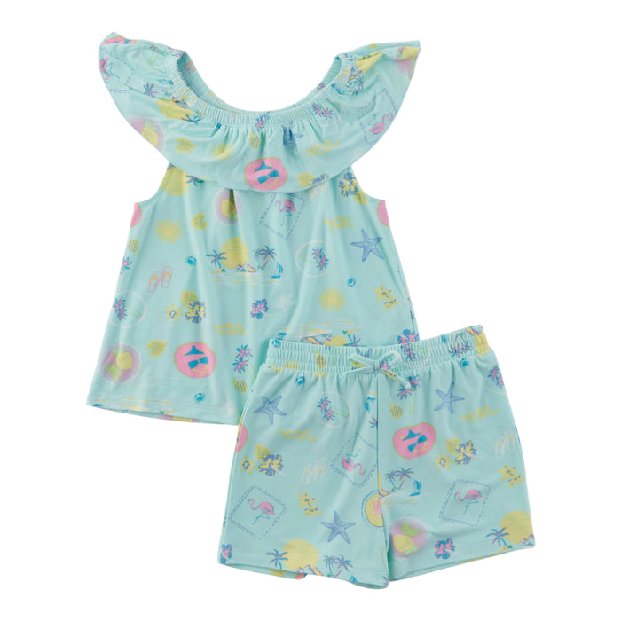Ensemble avec haut Fête à la piscine MONKEY BARS pour toutes-petites, 2 pièces	