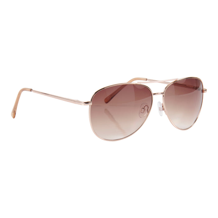Lunettes de soleil style aviateur, brunes