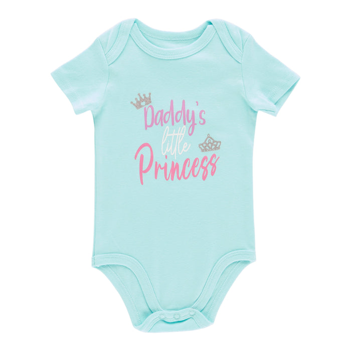 MONKEY BARS Infant Girls' Father's Day Short Sleeve Onesie, English, 0-24 Month