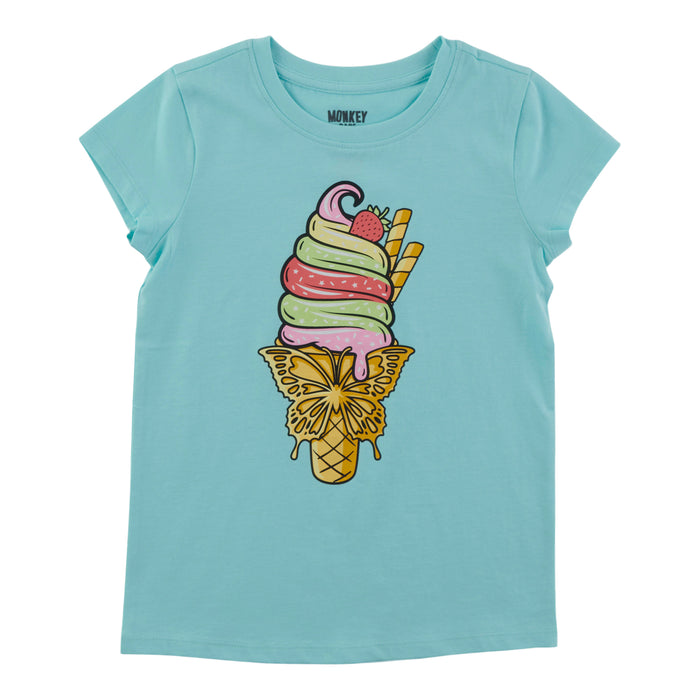 T-shirt imprimé à manches courtes Fête à la piscine MONKEY BARS pour toutes-petites