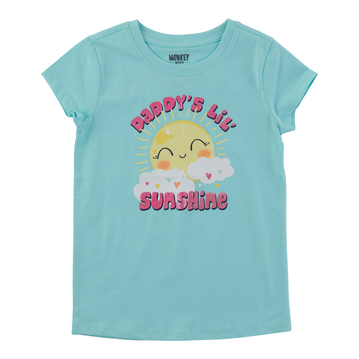 MONKEY BARS Toddler Girls' Pool Party Printed Short Sleeve T-Shirt