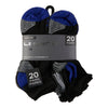 Mi-chaussettes courtes de sport Layer 8 pour hommes, emb. de 20 paires