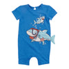 MONKEY BARS Infant Boys' Beach Party 3D Printed Short Sleeve Romper, 0-12 Month
