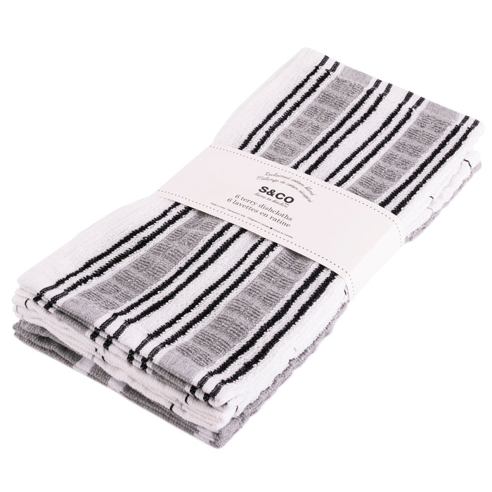 Terry Dishcloths, 12-in x 12-in, 6 Pack