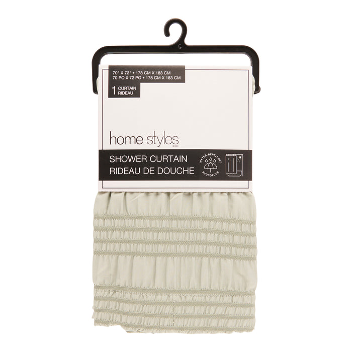 HomeStyles Seersucker Shower Curtain, 70-in x 72-in.