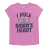 T-shirt de la fête des Pères à manches courtes Fête à la piscine BELLA & BIRDIE pour filles, en anglais