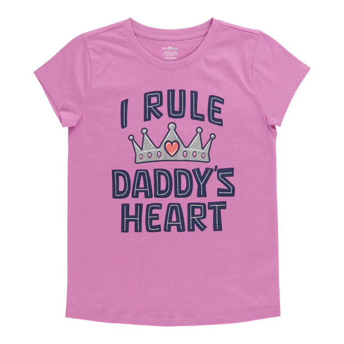 T-shirt de la fête des Pères à manches courtes Fête à la piscine BELLA & BIRDIE pour filles, en anglais