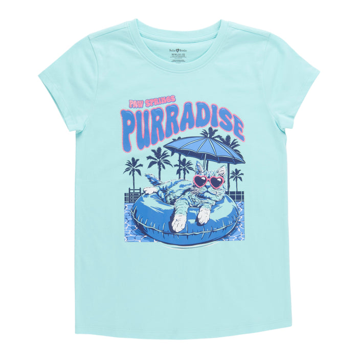 T-shirt imprimé à manches courtes Fête à la piscine BELLA & BIRDIE pour filles