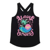 BELLA & BIRDIE Girls' Pool Party Printed Knot-Back Tank Top