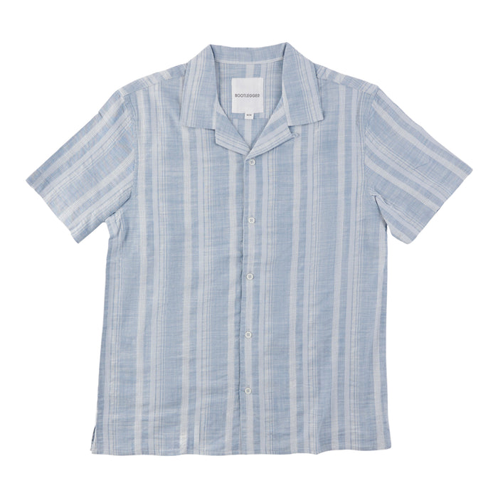 Chemise boutonnée à rayures pour hommes