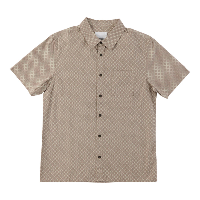 Chemise boutonnée à manches courtes à imprimé pour hommes