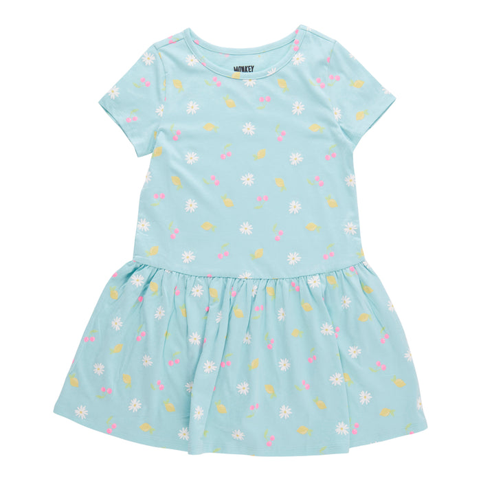 MONKEY BARS Toddler Girls' Day Dreamer Printed Short Sleeve Dress