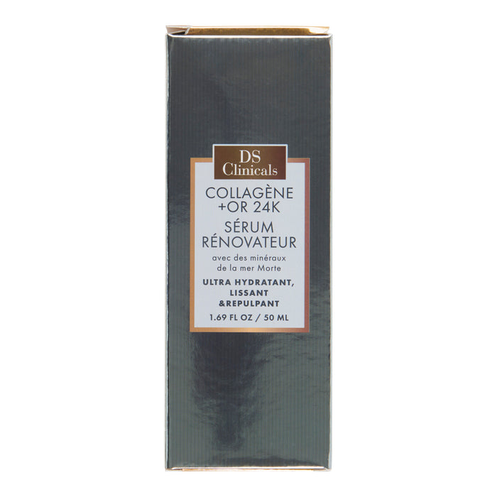 Sérum visage rénovateur au collagène et à l'or 24 K DS Clinicals, 50 ml