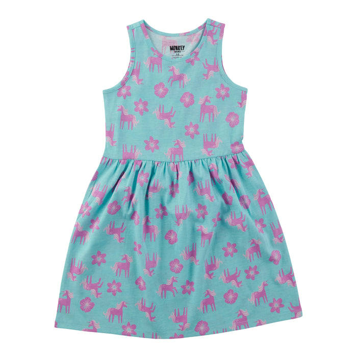 MONKEY BARS Toddler Girls' Pool Party Printed Sleeveless Dress