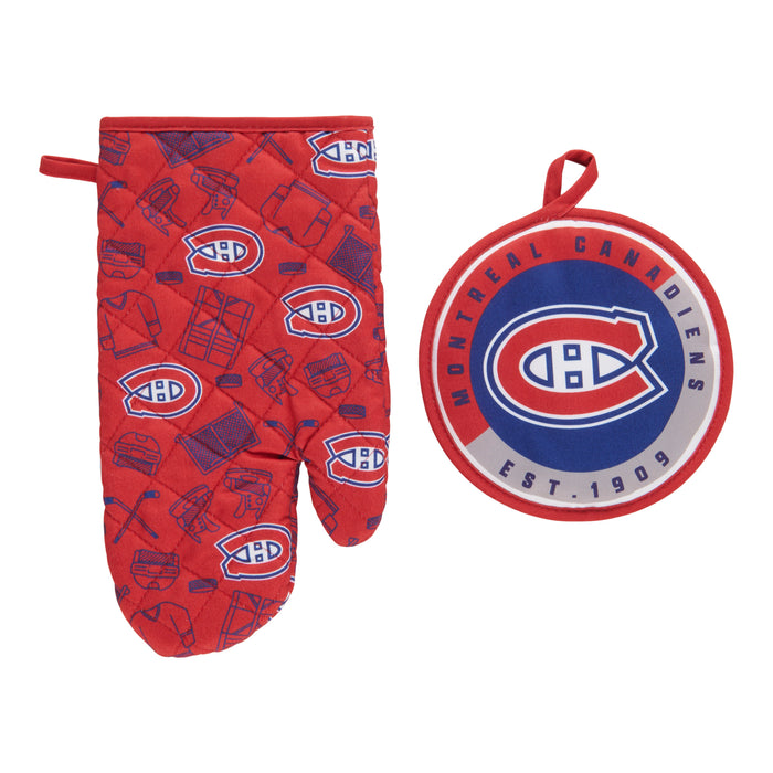 NHL Montreal Canadiens Oven Mitt & Pot Holder Set, 2 Piece