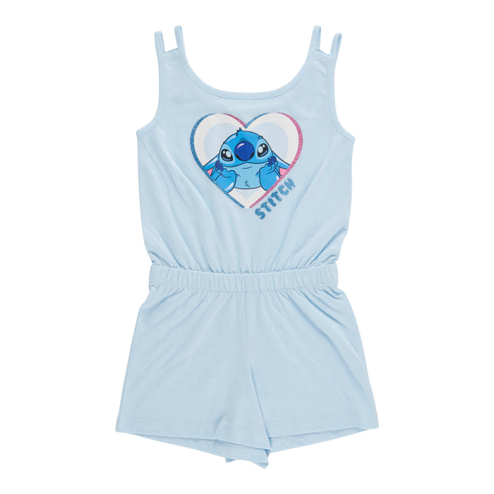 Barboteuse imprimée sans manches Lilo & Stich sous licence pour toutes-petites