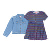Toddler Girls' Long Sleeve Denim Jacket and Dress Set, 2-Piece