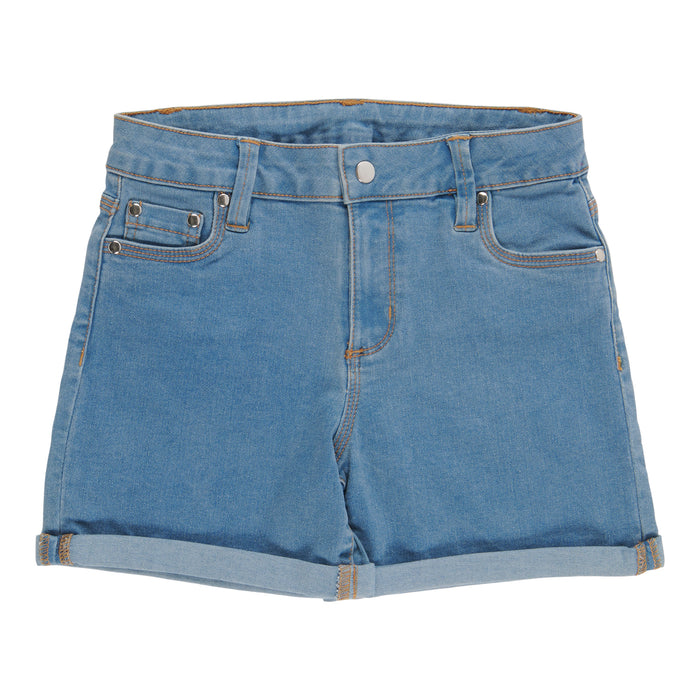 BELLA & BIRDIE Girls' Day Dreamer Cuffed Denim Shorts