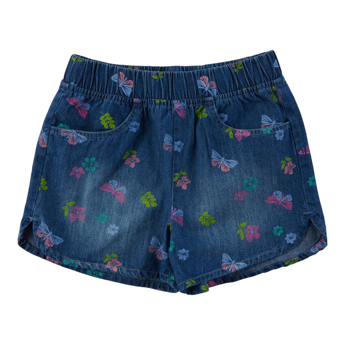 Girls' Poplin Denim Shorts