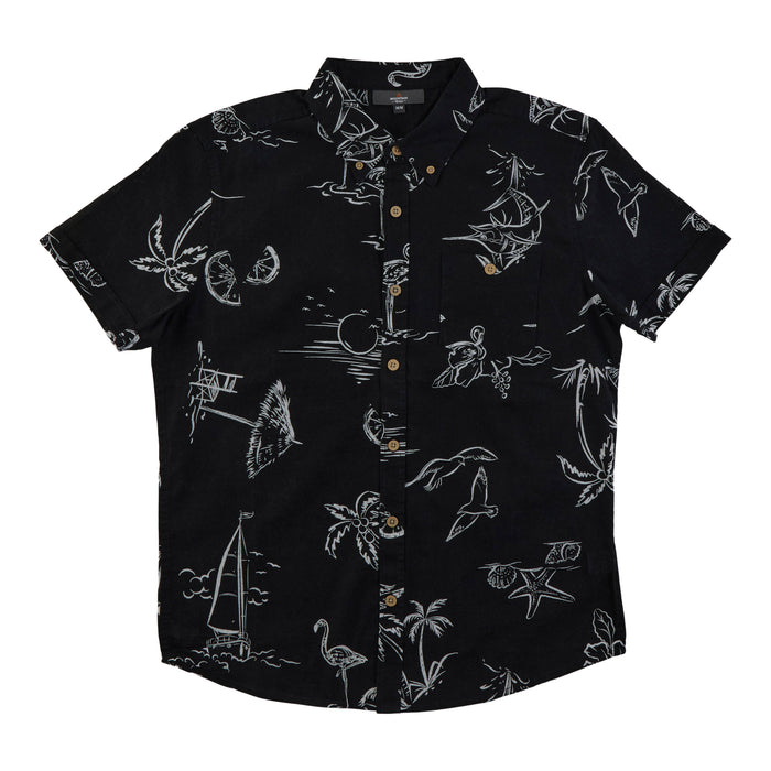 Chemise imprimée à manches courtes Mountain Ridge pour hommes