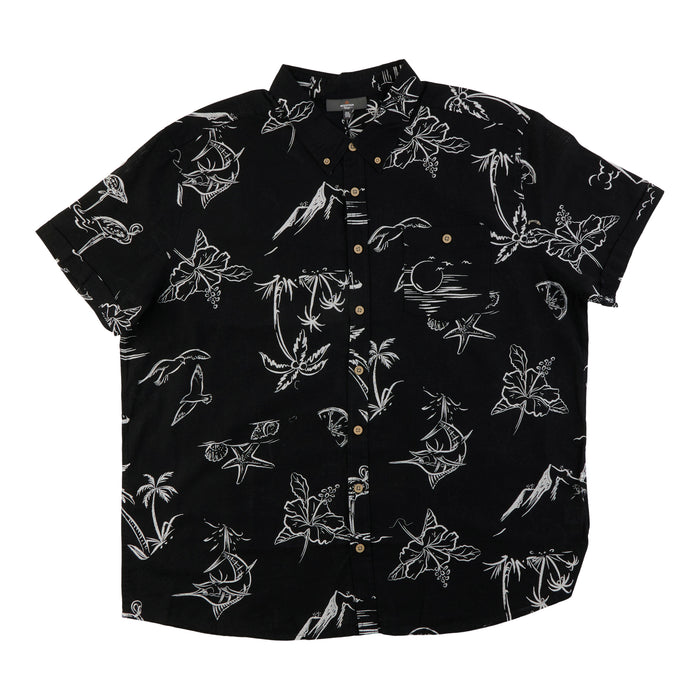 Chemise imprimée à manches courtes Mountain Ridge taille forte pour hommes