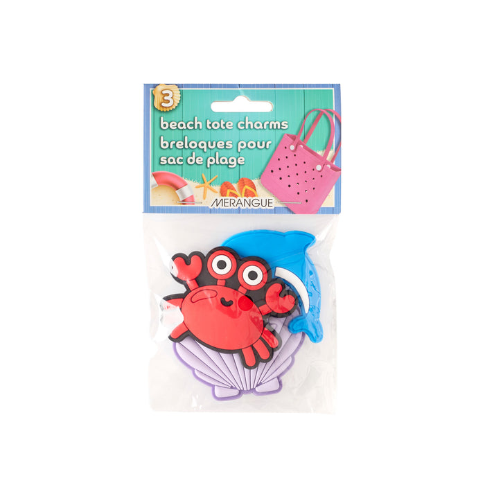 EVA Bag Charms, 3-Piece, Assorted