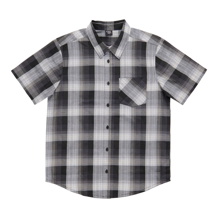 Men's Plaid Short Sleeve Button-Up Shirt