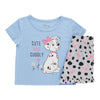 Ensemble de pyjama à manches courtes imprimé sous licence pour toutes-petites, 2 pièces