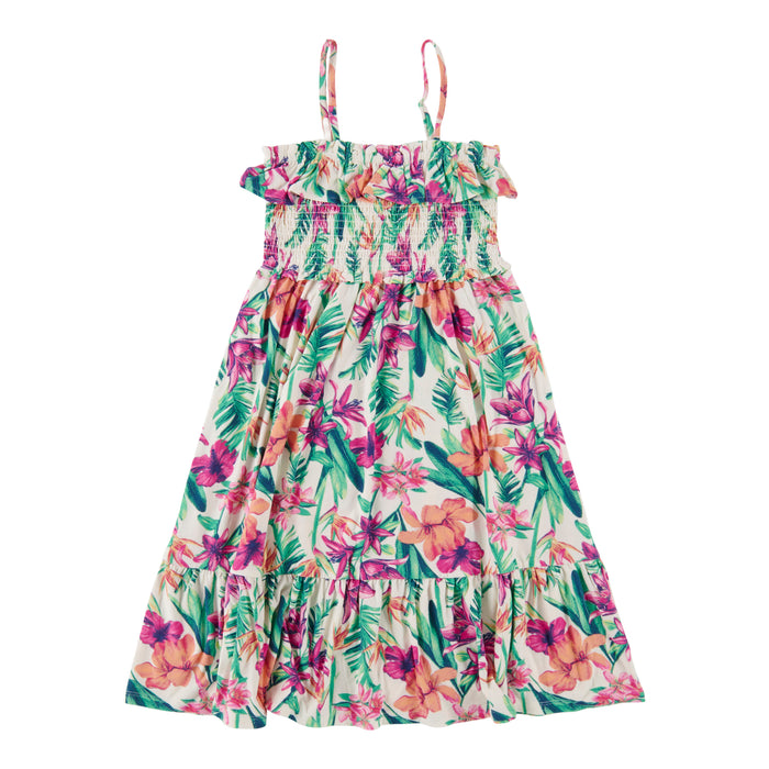 Robe imprimée à fronces sans manches Fête à la piscine BELLA & BIRDIE pour filles