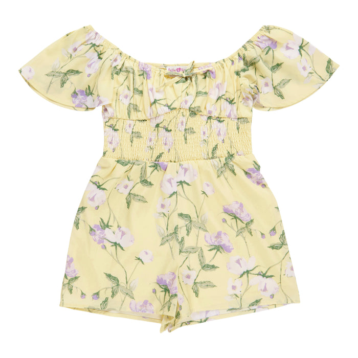 Combi-short imprimé avec manches à volants Fête à la piscine BELLA & BIRDIE pour filles