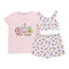 Ensemble de pyjama à manches courtes pour filles BELLA & BIRDIE, 3 pièces