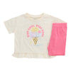 Ensemble chemise imprimée à manches courtes et short pour bébés filles, 2 pièces, 12 à 24 mois