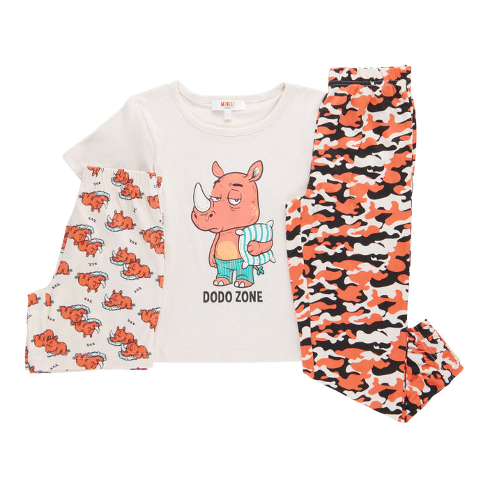 Ensemble de pyjama à manches courtes pour tout-petits MONKEY BARS, 3 pièces