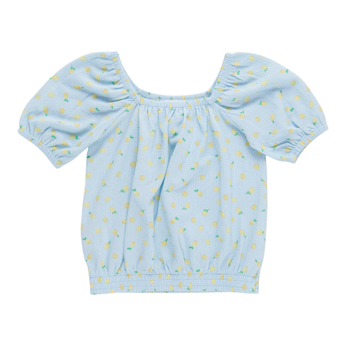 BELLA & BIRDIE Girls' Day Dreamer Short Sleeve Crinkle Top