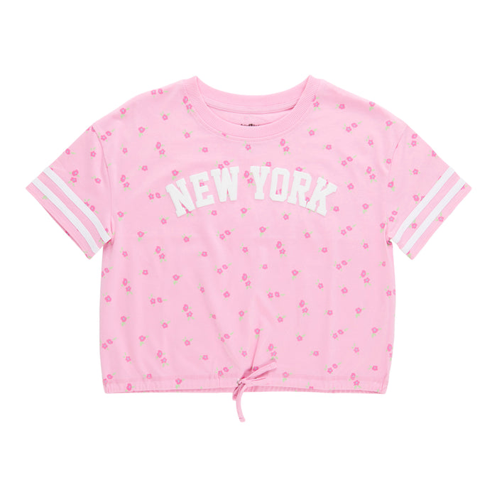 BELLA & BIRDIE Girls' Pool Party Varsity Short Sleeve T-Shirt