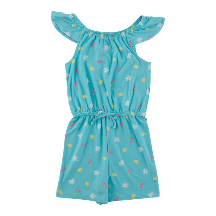 MONKEY BARS Toddler Girls' Pool Party Printed Cap Sleeve Romper
