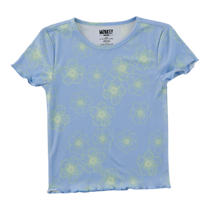 T-shirt côtelé à manches courtes Fête à la piscine MONKEY BARS pour toutes-petites