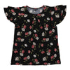 Classic Editions Women's Printed Flutter Sleeve Top