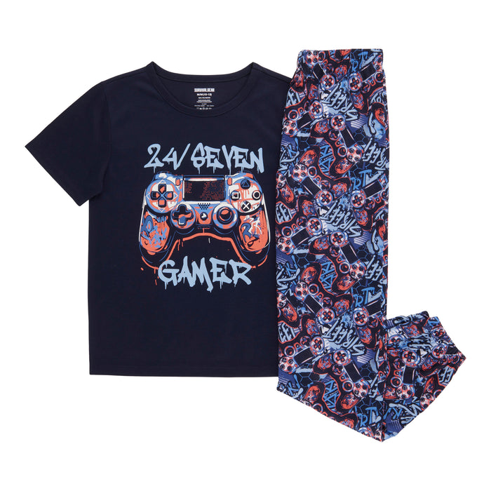 SURVIVAL GEAR Boys' Short Sleeve Pajama Set, 2-Piece