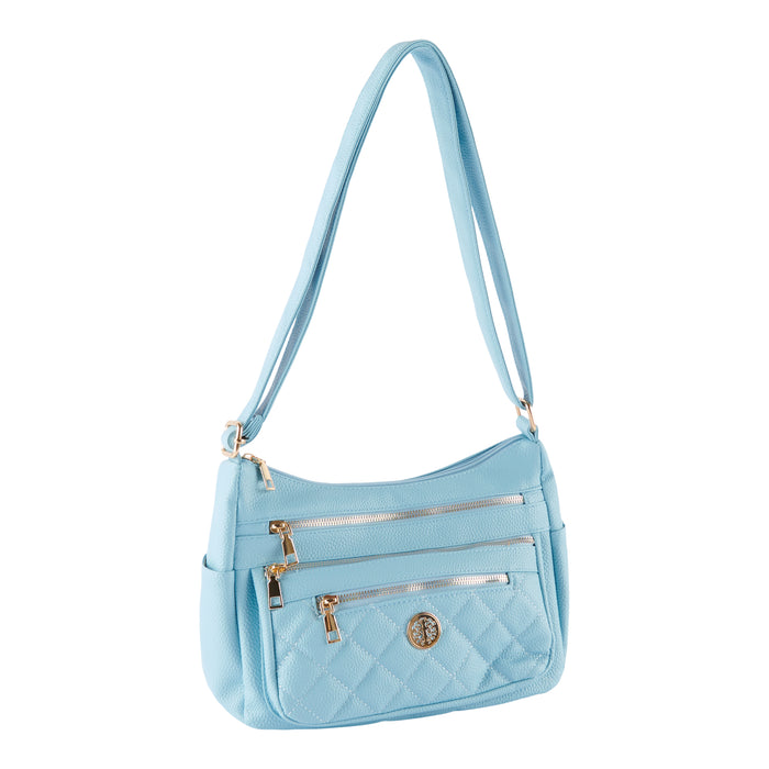 Woven Multi-Compartment Handbag