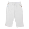 Classic Editions Women's High-Rise Button Detail Capris