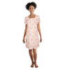 Robe de nuit imprimée à volants et à manches courtes Carisma pour femmes