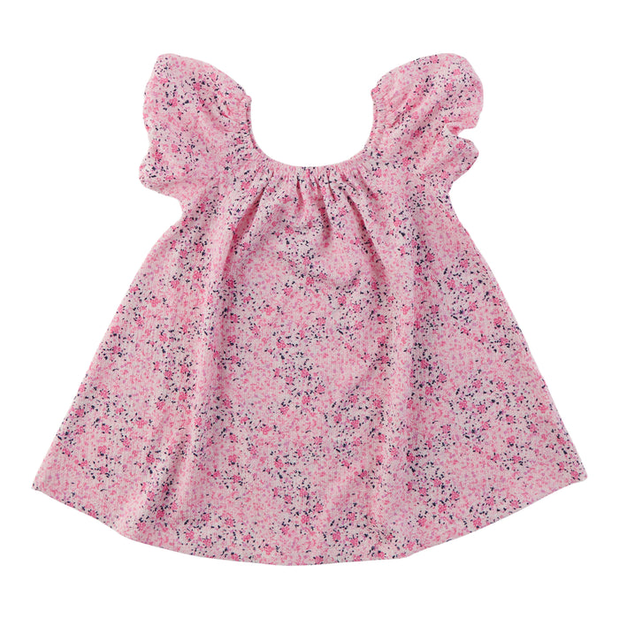 MONKEY BARS Toddler Girls' Short Sleeve Floral Crinkle Dress