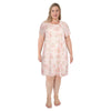 Robe de nuit de fantaisie à volants à manches courtes taille plus Carisma pour femmes