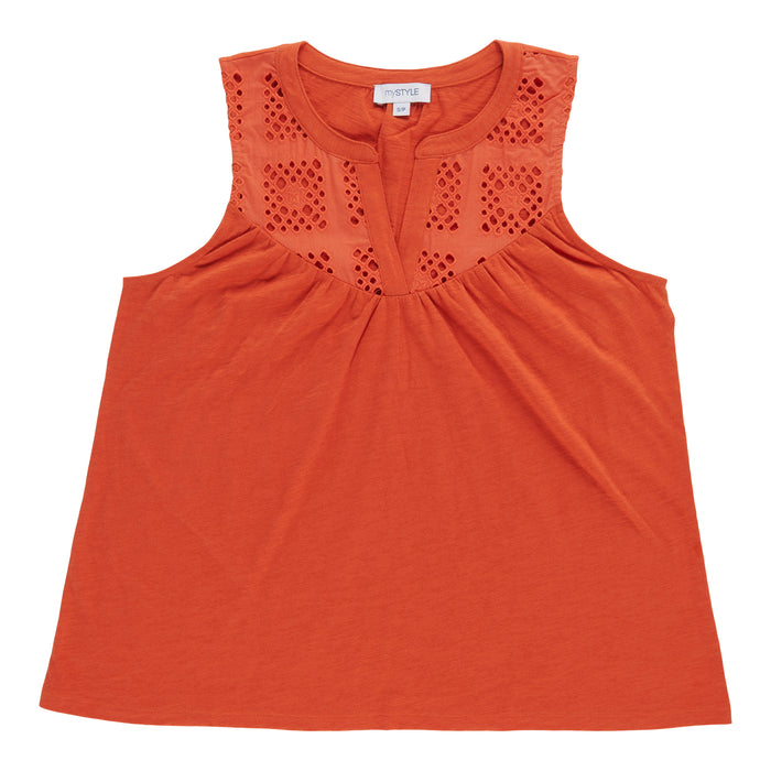 mySTYLE Women's Embroidered Tank Top