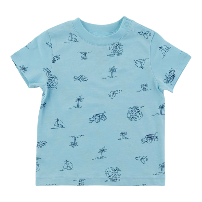MONKEY BARS Infant Boys' Beach Party Short Sleeve Printed T-Shirt, 12-24 Month