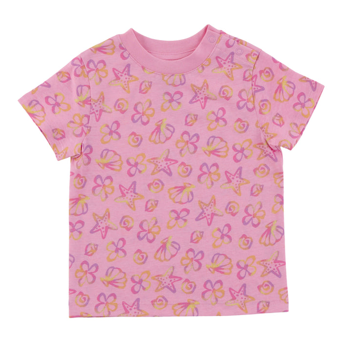 MONKEY BARS Infant Girls' Pool Party Short Sleeve Printed T-Shirt, 12-24 Month