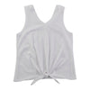 mySTYLE Women's V-Neck Tie Front Tank Top