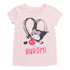 T-shirt imprimé à manches courtes sous licence pour filles
