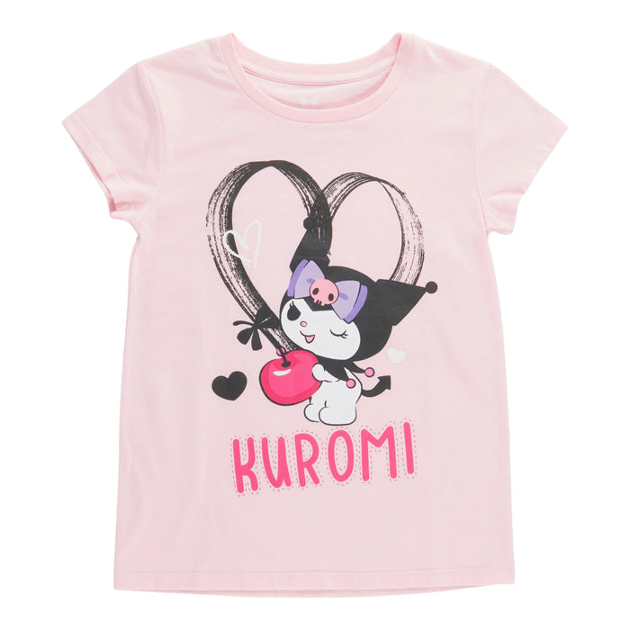 T-shirt imprimé à manches courtes sous licence pour filles